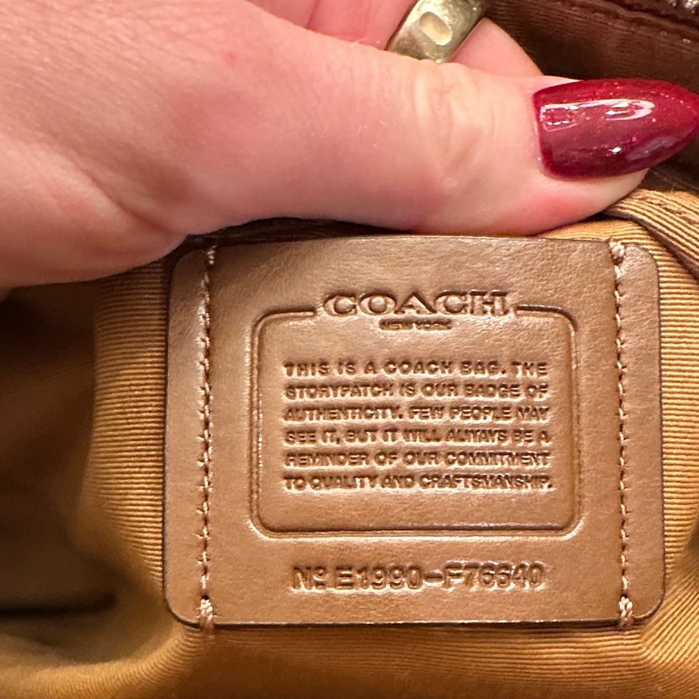 Coach Brown Leather Shoulder Bag - Picture 8 of 8